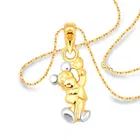Vighnaharta Alloy Kids Mickey Mouse Gold & Rodium Plated Pendant With Chain For Unisex 