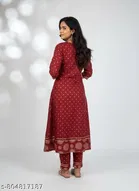 Embroidered Art Silk Gown Kurta Set for Women 