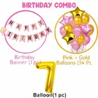 7th Happy Birthday Balloon Decoration Kit, Pink, Set of 1