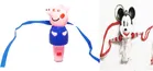 Plastic Pepa Pig & Mickey Kids LED Light Whistle Rakhi for Kids 