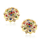 Vighnaharta Diamond Studded Alloy Stud Earring 