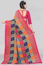 Georgette Printed Saree for Women 