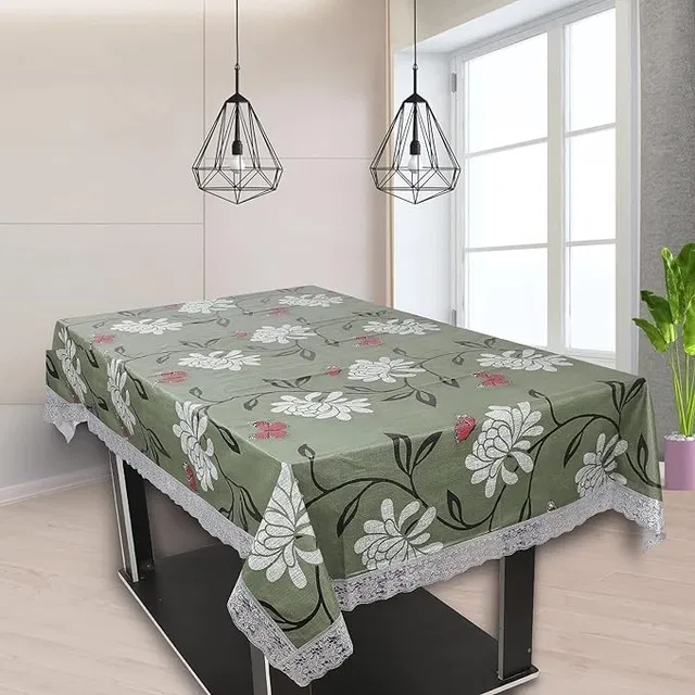 PVC Printed 4 Seaters Table Cover (Multicolor, 40x60 inches)