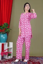 Rayon Top & Bottom Set for Women 