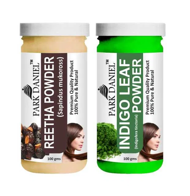 Park Daniel Pure & Natural Reetha Powder & Indigo Leaf Powder (Pack Of 2, 100 g) (SE-1142)
