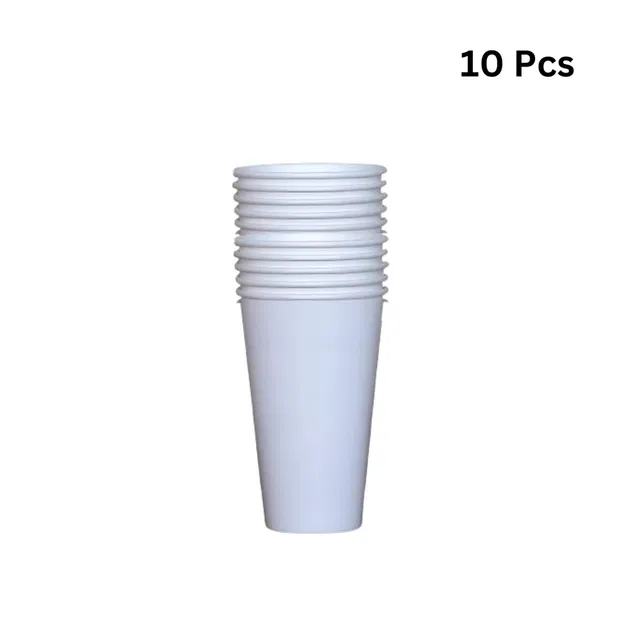 Fiora Paper Glass 350 ml (10 Pcs, Pack of 1)