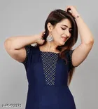 Anarkali Rayon Solid Kurti for Women 