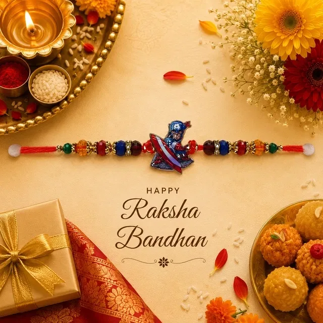 Captain America Rakhi for Brother
