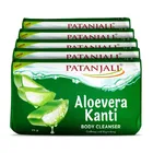 Patanjali Aloevera Kanti Body Cleanser Soap 5X75 g (Buy 4 Get 1 Free)