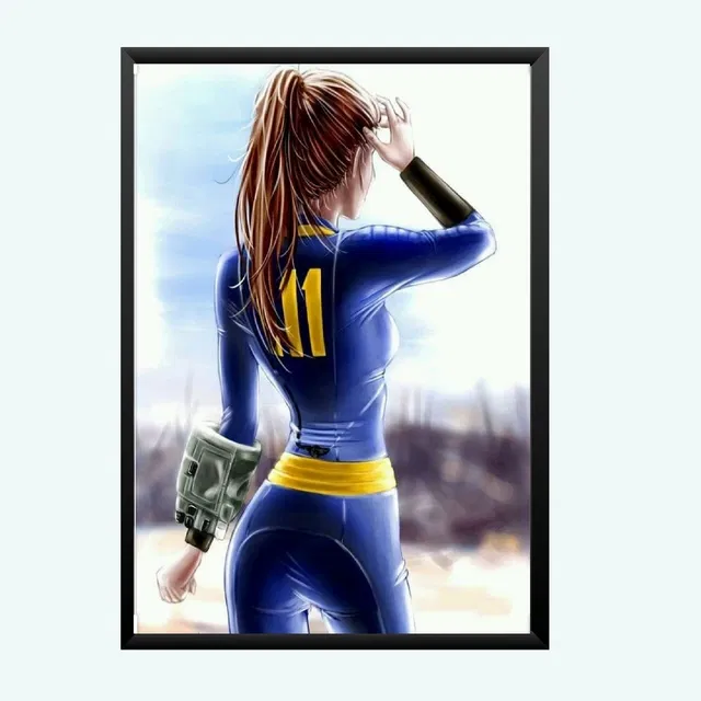 Polyester Fallout Game Photo Frame (Multicolor, 5x7 inches)