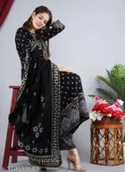 Rayon Printed Kurta with Pant & Dupatta for Women 