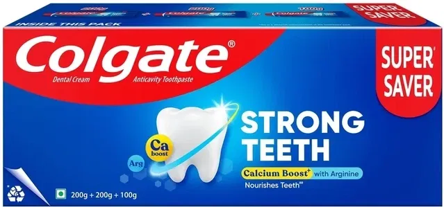 कोलगेट स्ट्रॉन्ग टीथ एंटीकैविटी टूथपेस्ट - 500 g