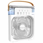 Immutable Mini Air Cooler | Mist Fan with 7 LED Colors, Timer, 3 Speeds & USB Powered 100 mm 3 Blade Table Fan 