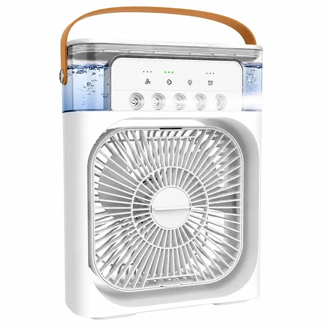 Immutable Mini Air Cooler | Mist Fan with 7 LED Colors, Timer, 3 Speeds & USB Powered 100 mm 3 Blade Table Fan (Ultra High Speed | -Multicolor | Pack of 1)