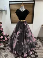 Organza Semi Stitched Lehenga Choli for Women 