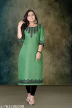 Embroidered Rayon A-line Kurti for Women, Pack of 2 