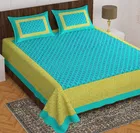 Cotton Rajasthani Jaipuri Double Bedsheet with 2 Pillow Covers 