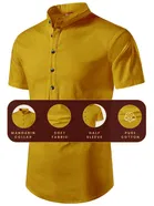 Cotton Half Sleeves Short Kurta for Men 