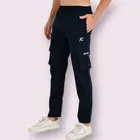 Lycra Nylon Logo Printed Track Pant for Men 