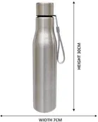 Stainless Steel Slim Rustproof Water Bottle 1000ml, Silver