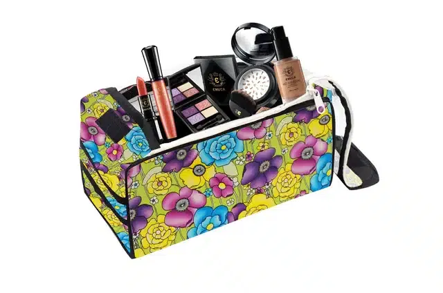 PVC Printed Makeup Storage Pouch (Multicolor)