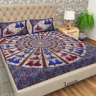 Cotton Queen Bedsheet with 2 Pillow Cover 