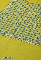 Cotton Blend Embroidered Kurta with Pant & Dupatta for Women 