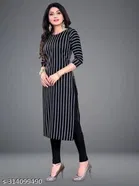 Crepe Striped Kurti for Women 