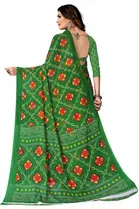 Kanooda Prints Georgette Women Saree With Un-stitched Blouse 