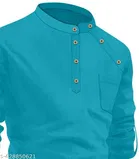 Solid Cotton Kurta Set for Boys 