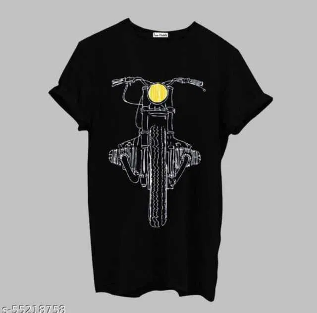 Best Hot Selling Cotton Blend Half Sleeves T-Shirt For Men (Black, XL) (R-72)