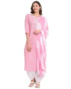 Cotton Cambric Embroidered Kurta Set for Women 