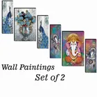 MDF 2 Pcs Designer Wall Painting for Home & Office (Multicolor, 12x18 Inches) (Set of 1)