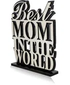 Khatu Crafts Best MOM Standee Black & White 7x5x2inch