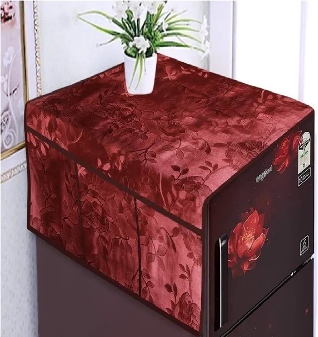 Knit 7 Pcs Fridge Cover Set (Multicolor, Set of 1)