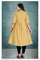 Embroidered Floral Cotton Kurti for Women 