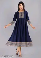 Anarkali Viscose Rayon Printed Kurti for Women 
