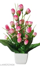 Plastic Artificial Flower With Pot,Multicolour