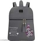 PU Backpack for Women (Grey)