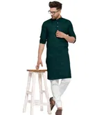 Full Sleeves Solid Kurta with Payjama for Men 