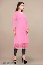 Net Kurti for Women,  Pink  
