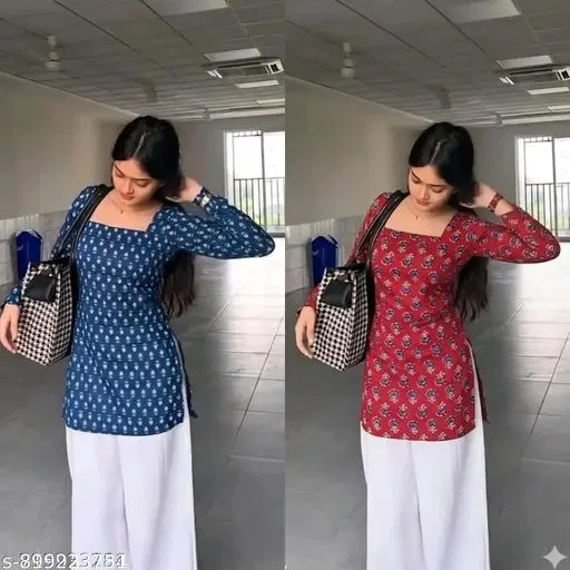 Kurti for Women, Pack of 2 (Blue, XS)