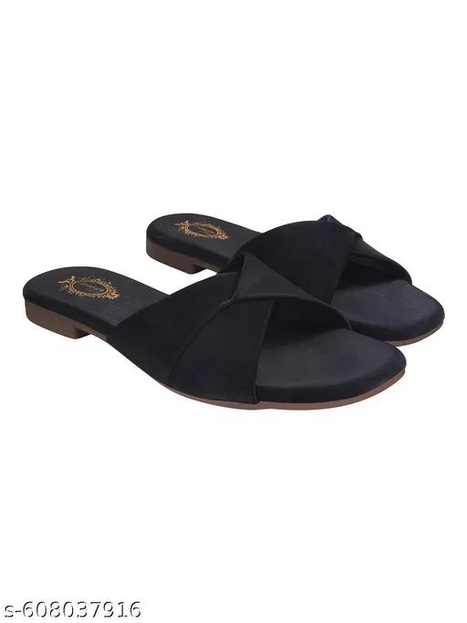 Shoetopia Black Solid Espadrille (IND-5)