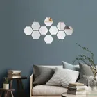 Acrylic Hexagon Shaped Wall Mirror Stickers 