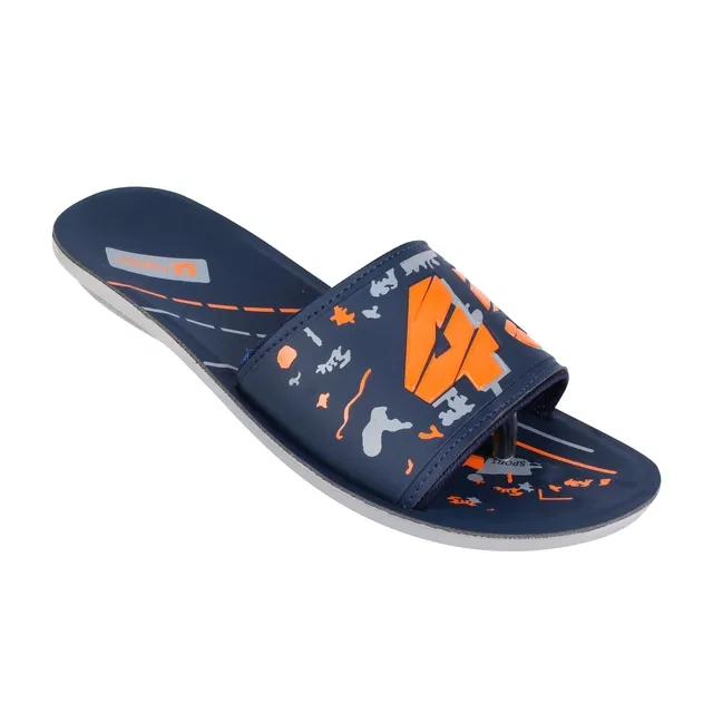 Sliders for Men (Blue & Orange, 10)