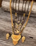 Combo of 4 Pcs Mangalsutras with Earrings Set for Women 