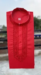 Cotton Embroidered Kurta for Men 