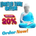 Poly Resin Lord Gautam Buddha Idol (Blue)