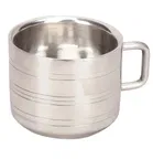 NIVIS 4 Pcs Steel Double Wall Mug 