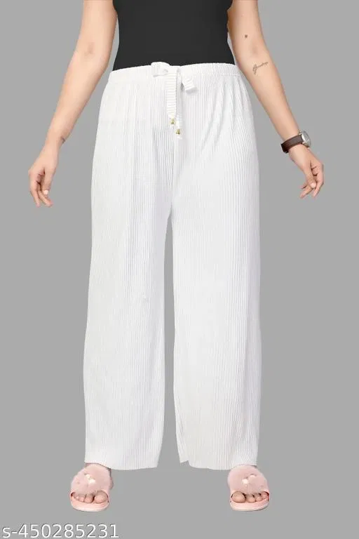 Palazzos for Women, Pack of 3 (Yellow, XXL)